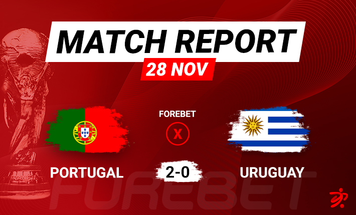 Fernandes Scores Twice as Portugal Beat Uruguay and Progress to Round of 16