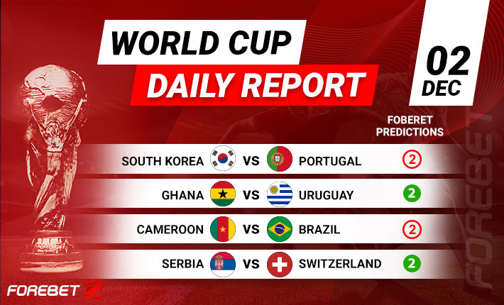 World Cup Round-Up (Day 13) – Uruguay and Serbia Head Home as South Korea Progress