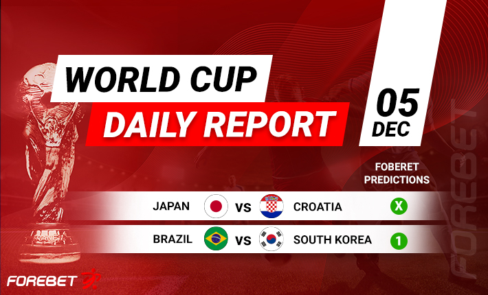 World Cup Round-Up (Day 16) – Brazil Thrash South Korea and Croatia Beat Japan on Penalties