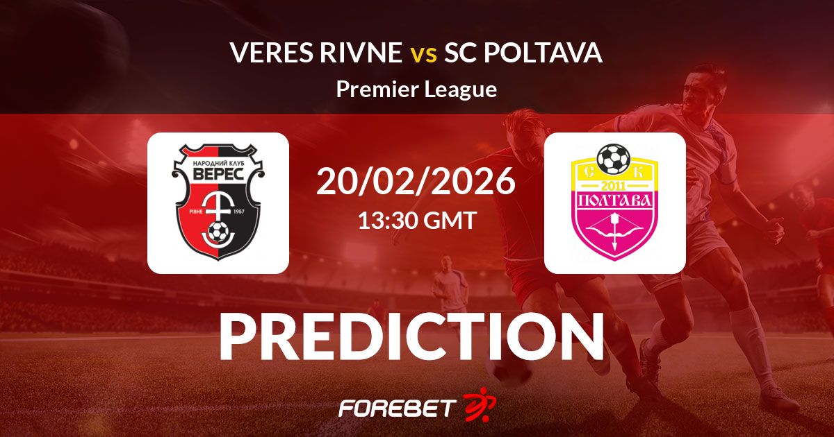 Veres Rivne Table Veres Rivne vs SC Poltava Prediction, Stats, H2H - 20 Feb 2026