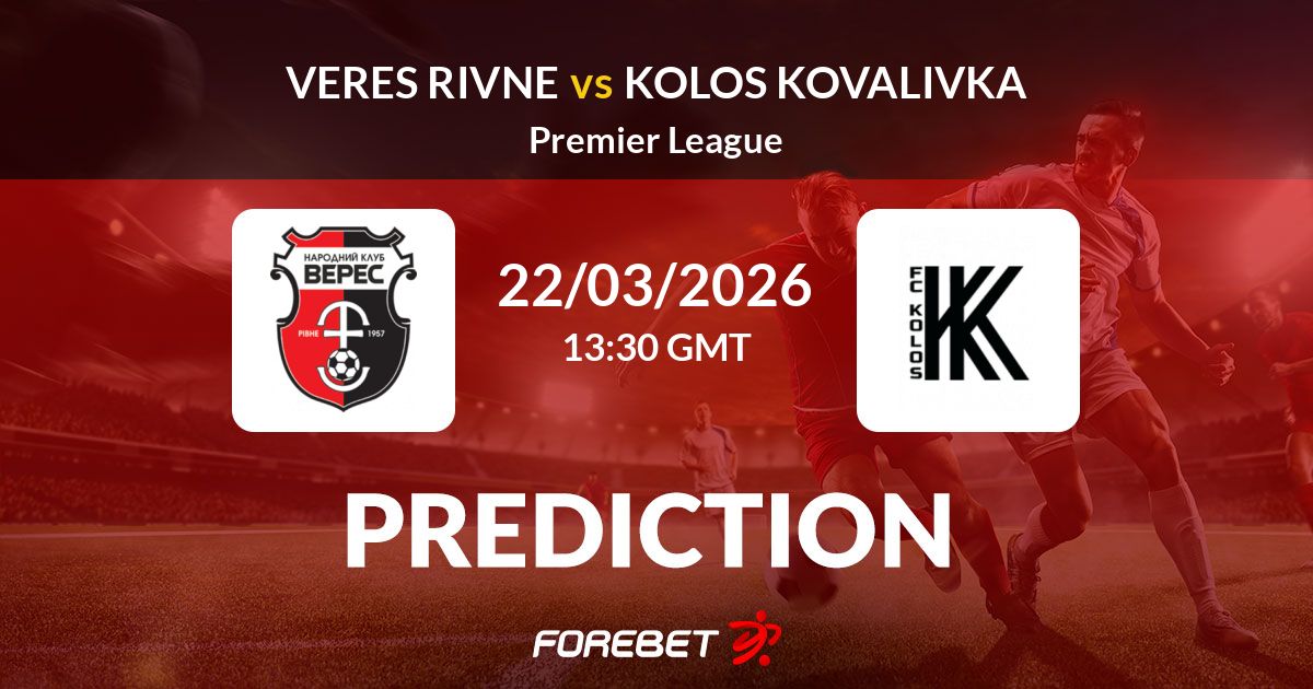 Veres Rivne Fc Veres Rivne vs Kolos Kovalivka Prediction, Stats, H2H - 22 Mar 2026