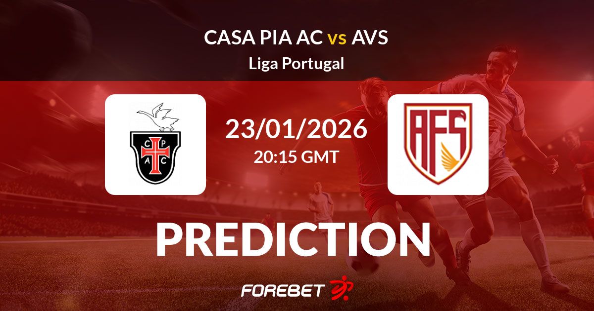 Casa Pia AC vs AVS Prediction, Stats, H2H - 23 Jan 2026