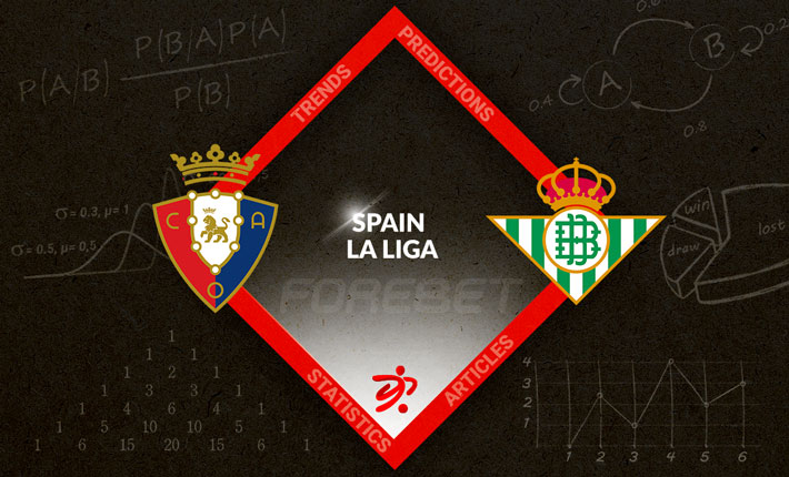 Real Betis seeking 12th straight match without a loss versus Osasuna 